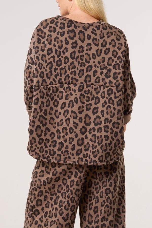 Qed London Leopard Print Sweatshirt