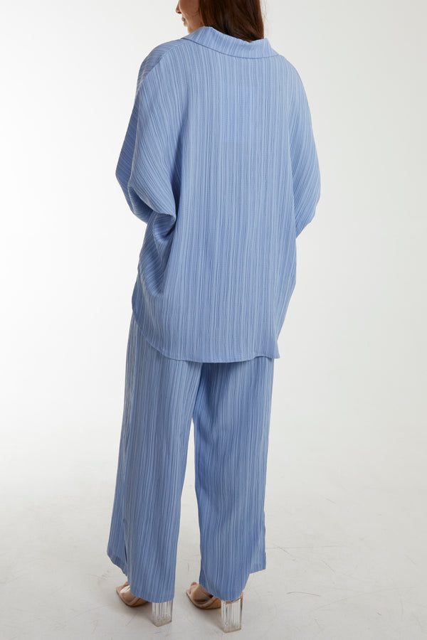 Qed London Lightweight Shirt & Culottes Co-Ord Set