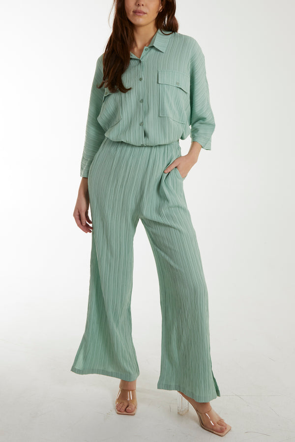 Qed London Lightweight Shirt & Culottes Co-Ord Set