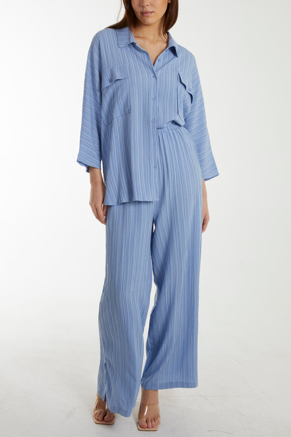 qed london Lightweight Shirt & Culottes Co-Ord Set