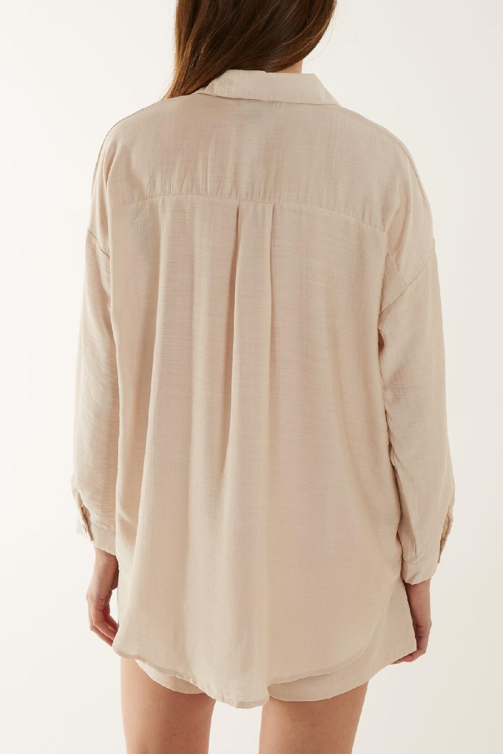 Qed London Lightweight Shirt & Shorts Co-Ord Set