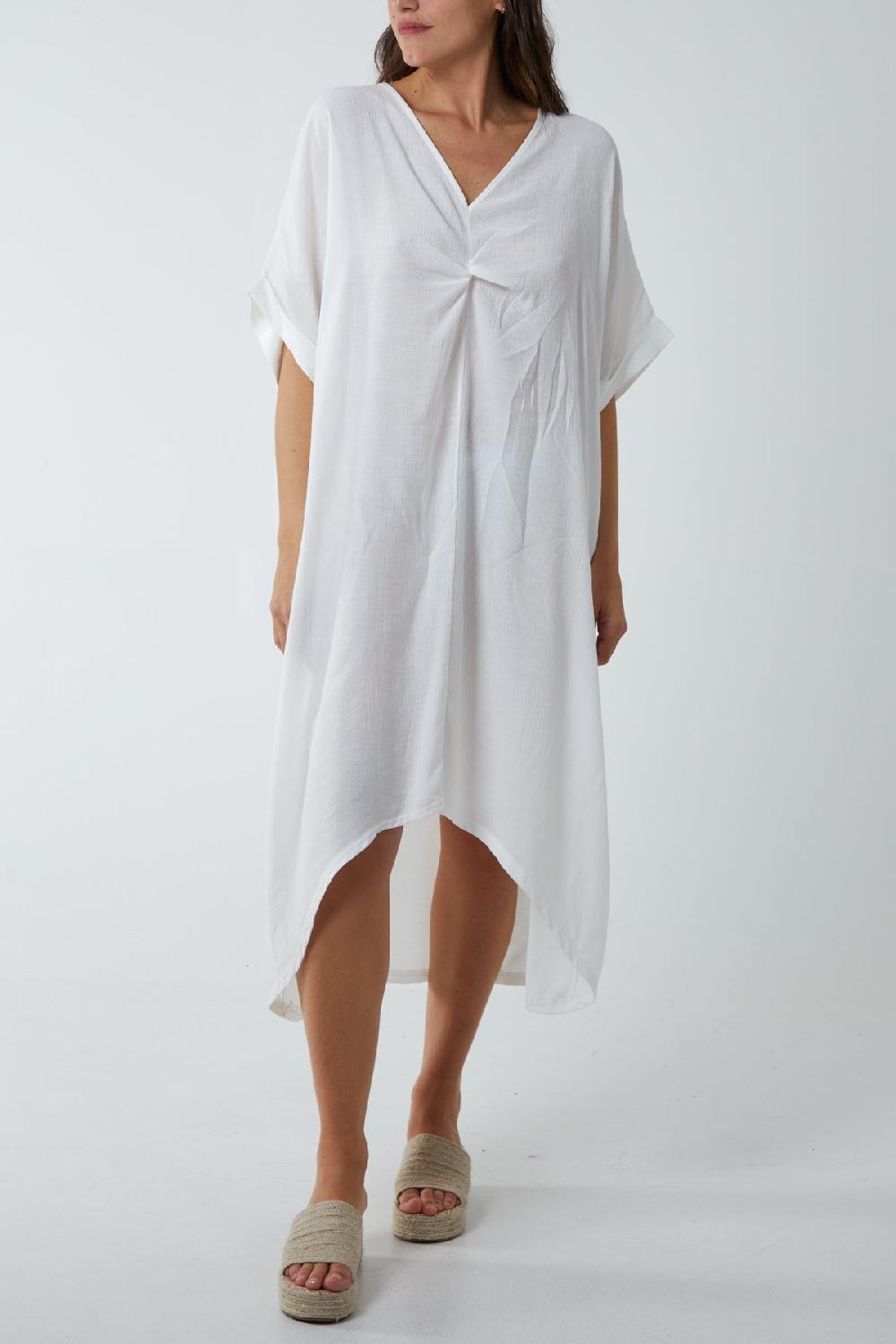 Qed London Lightweight Twist Detail Midaxi Dress