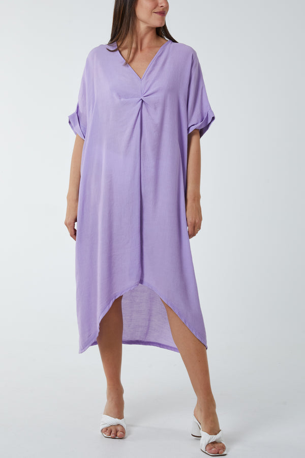 qed london Lightweight Twist Detail Midaxi Dress