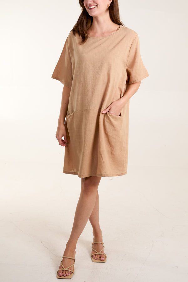 qed london Linen Look Two Pocket Oversized Tunic