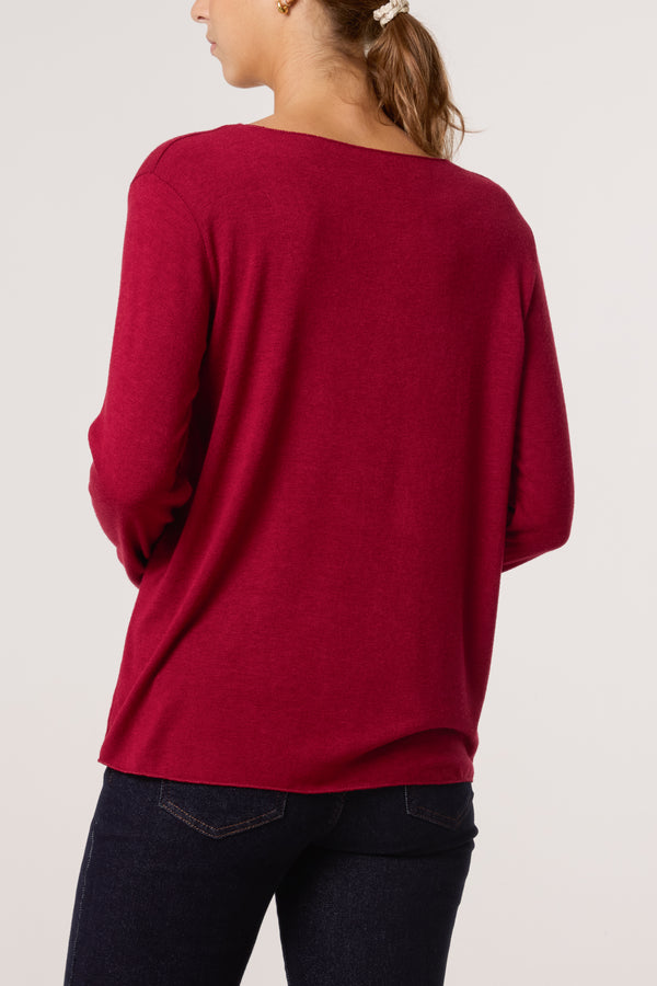 Qed London Lobster Fine Knit Jumper