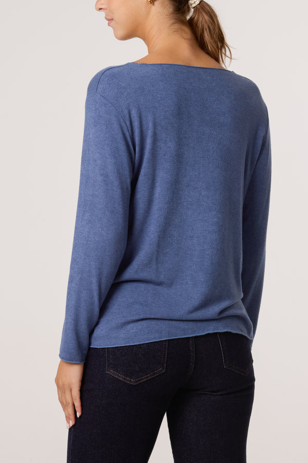 Qed London Lobster Fine Knit Jumper