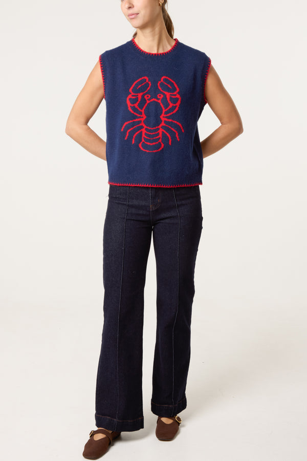 Qed London Lobster Stitch Hem Knit Vest