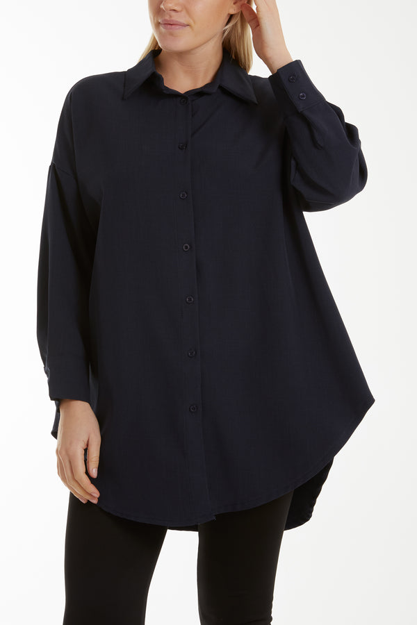 Qed London Long Line Classic Shirt