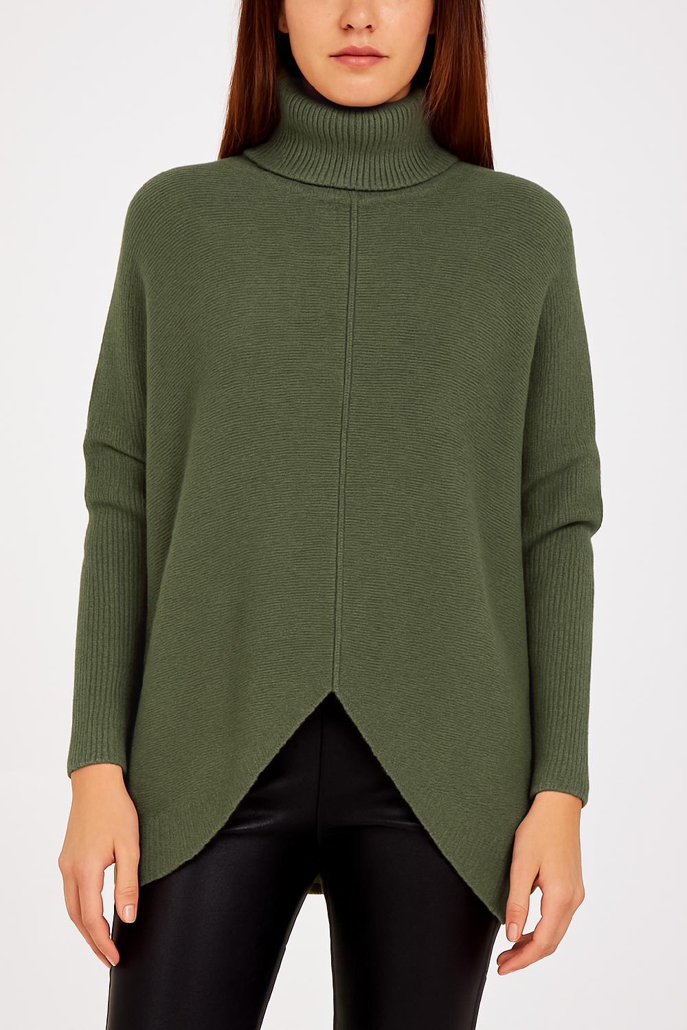 Qed London Long Sleeve Roll Neck Jumper