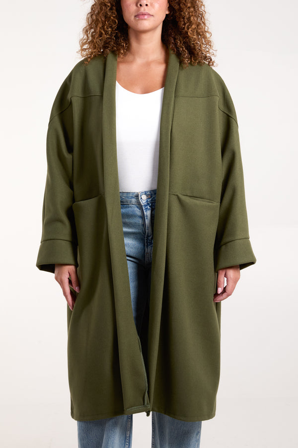 qed london Longline Pockets Light Coat