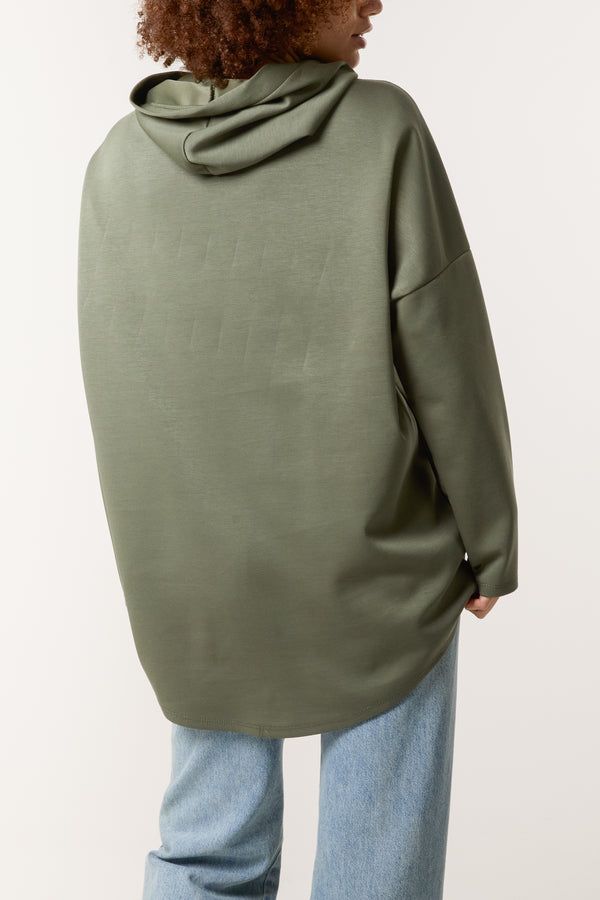 Qed London "Love" Diamante Soft Touch Hoodie