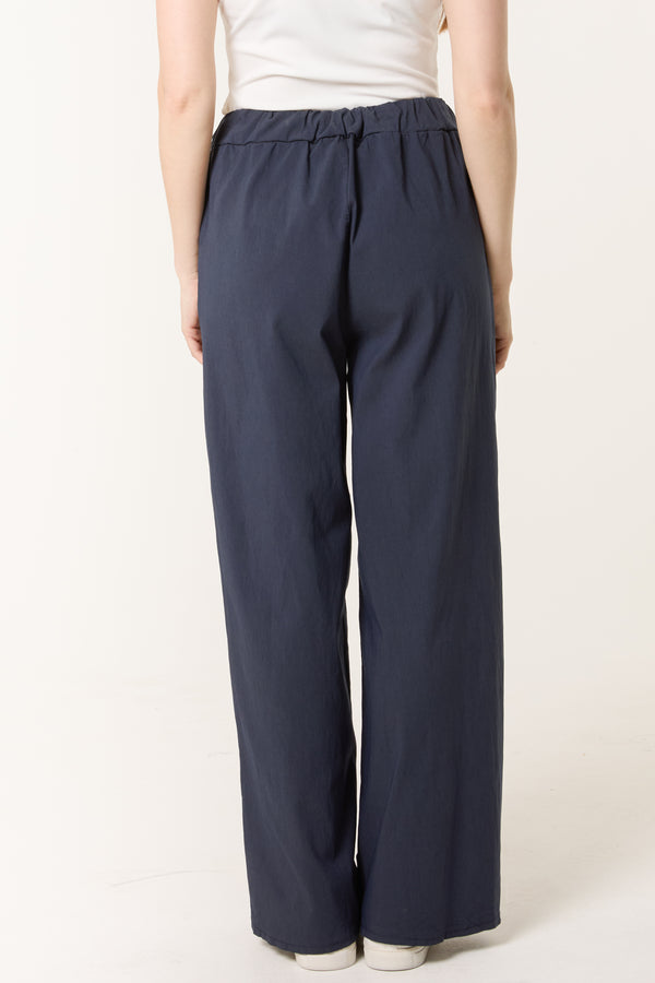 Qed London Magic Drawstring Wide Leg Trousers