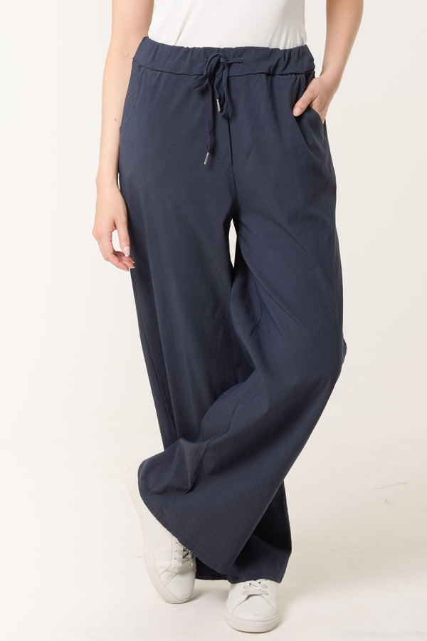 qed london Magic Drawstring Wide Leg Trousers