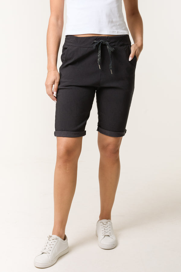 qed london Magic Non-Crush Drawstring Shorts