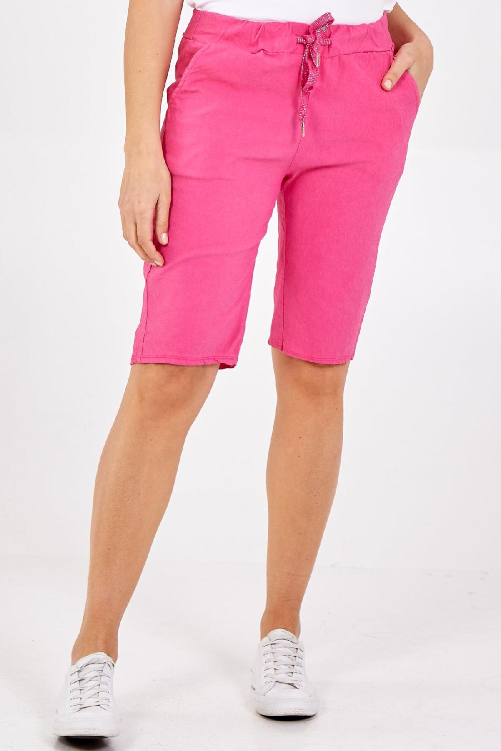 Qed London Magic Plain Drawstring Crushed Shorts