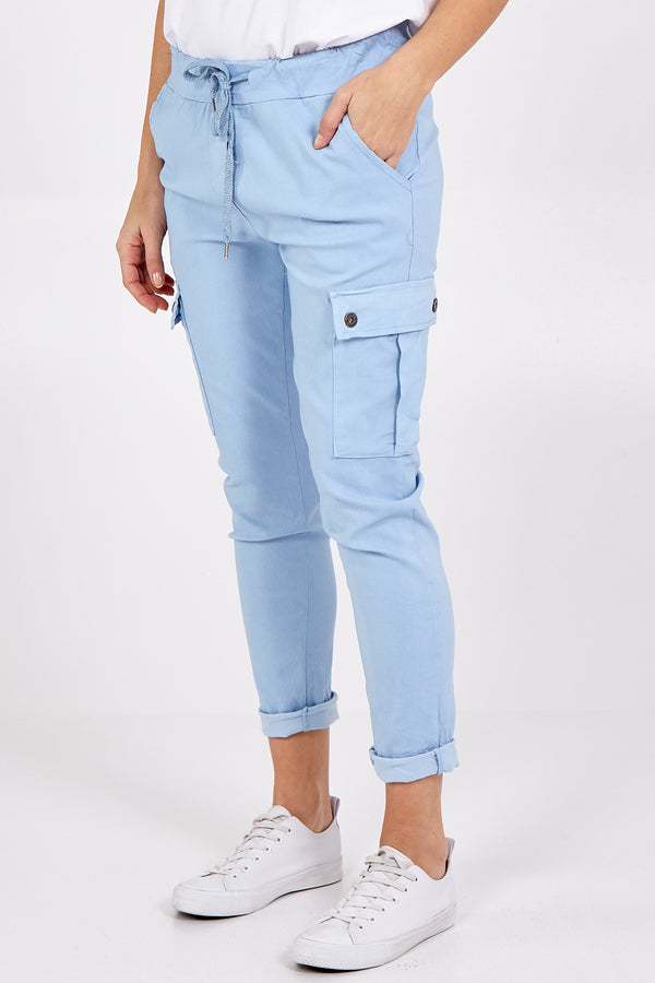 qed london Magic Super Stretch Cargo Trousers