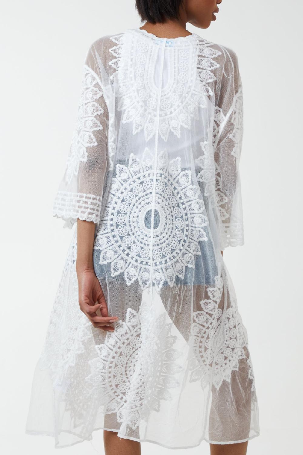 Qed London Mandala Lace Kimono