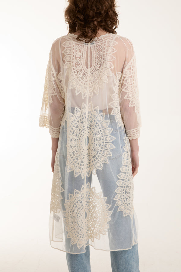 Qed London Mandala Lace Kimono