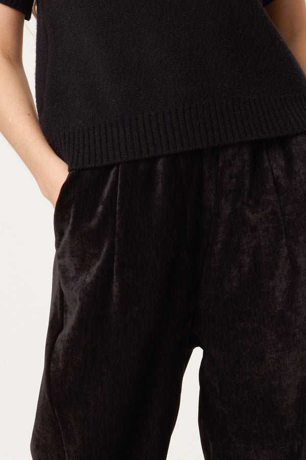 Qed London Marble Effect Velvet Trousers