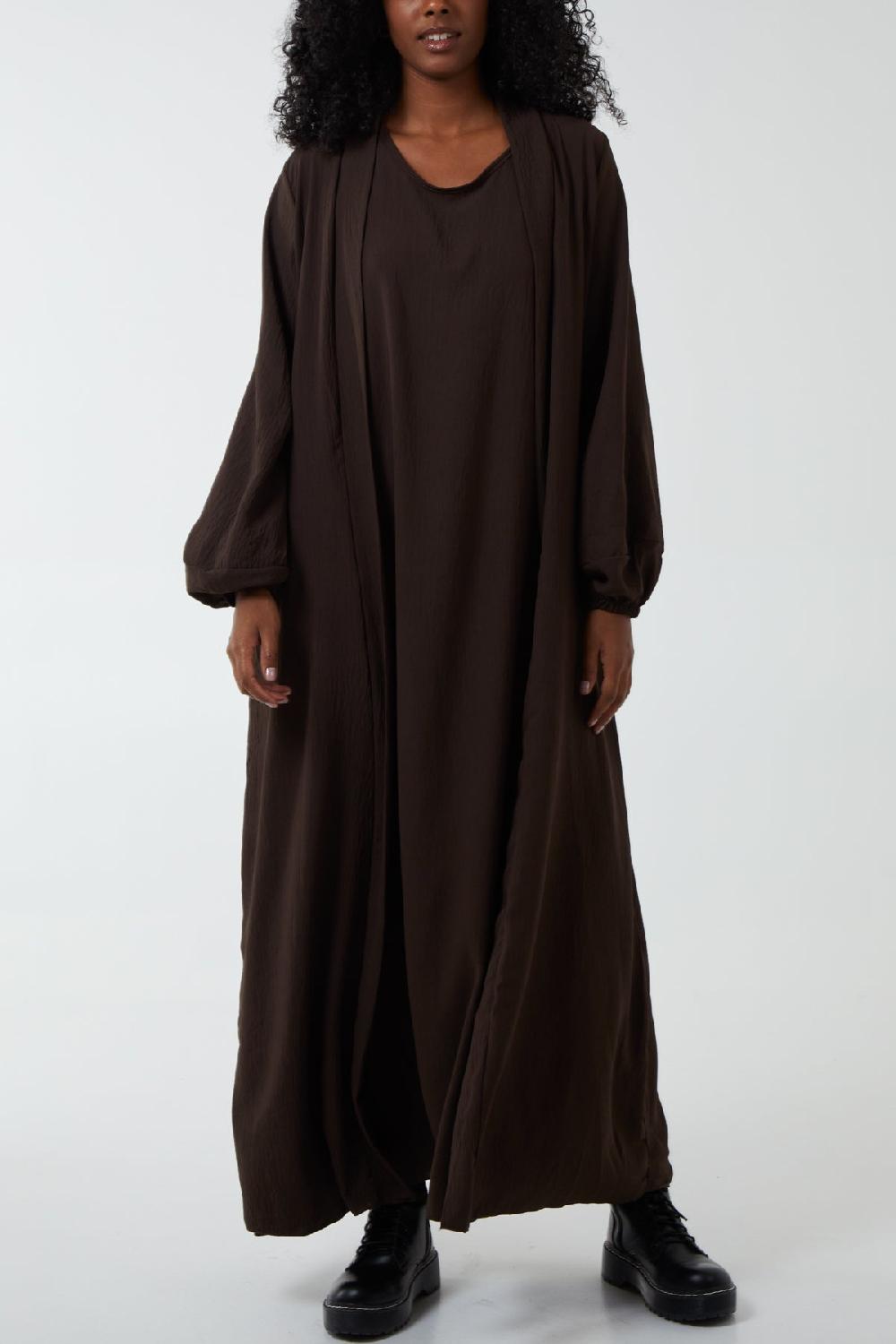 Qed London Maxi Kimono & Dress Co-Ord