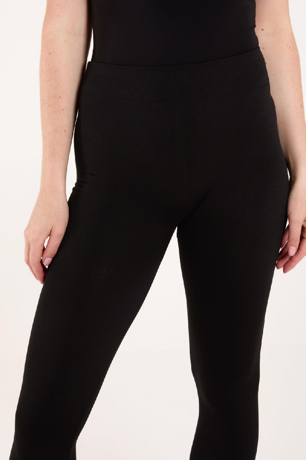 Qed London Medium Basic Black Fleeced Legging
