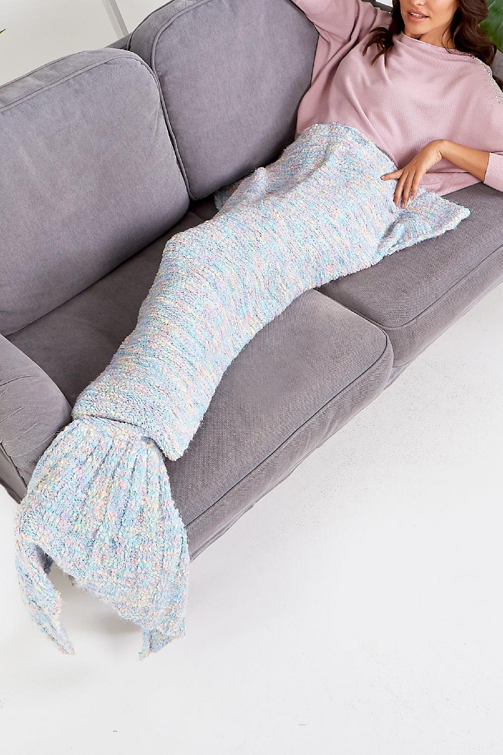 Qed London Mermaid Space Dye Boucle Blanket