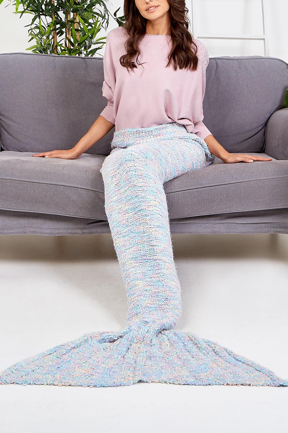 qed london Mermaid Space Dye Boucle Blanket