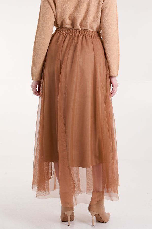 Qed London Mesh Maxi Skirt