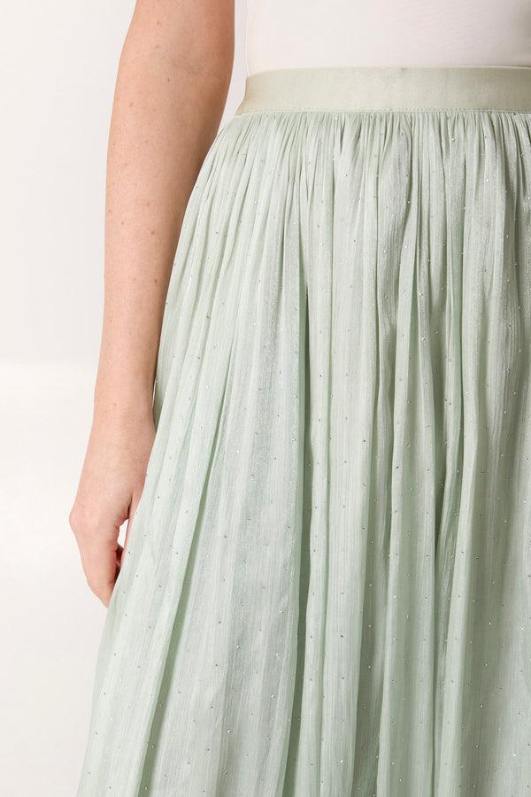 Qed London Mesh Shimmer Midi Skirt