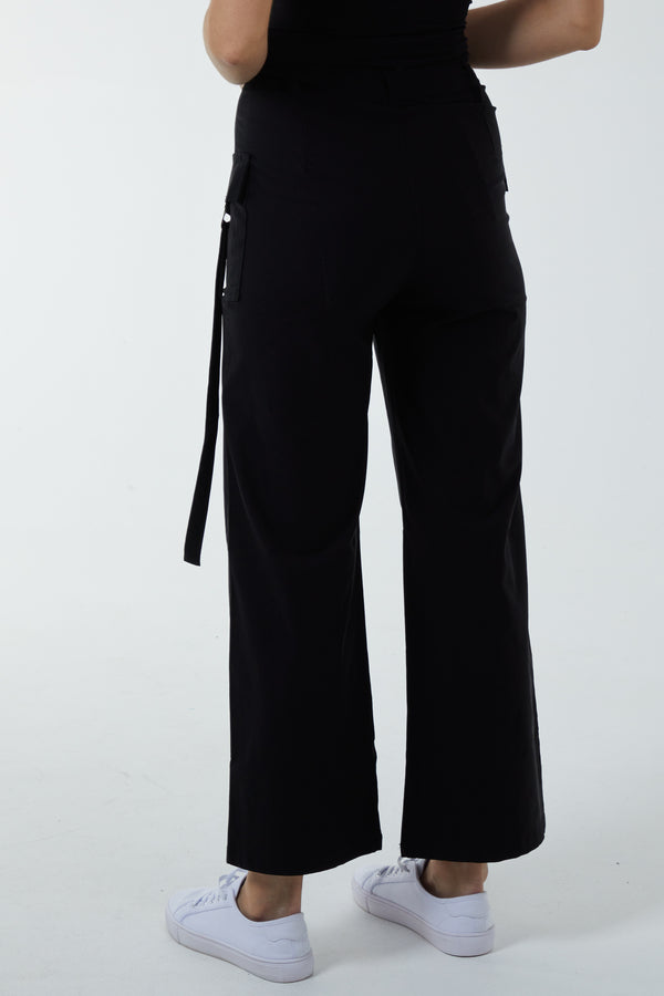 Qed London Metal Pocket Detail Utility Cargos