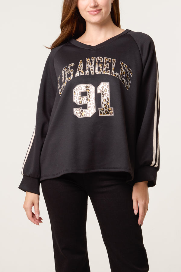 Qed London Metallic Leopard "LA" Sports Jersey