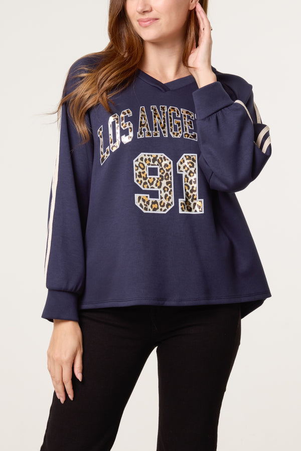 qed london Metallic Leopard "LA" Sports Jersey