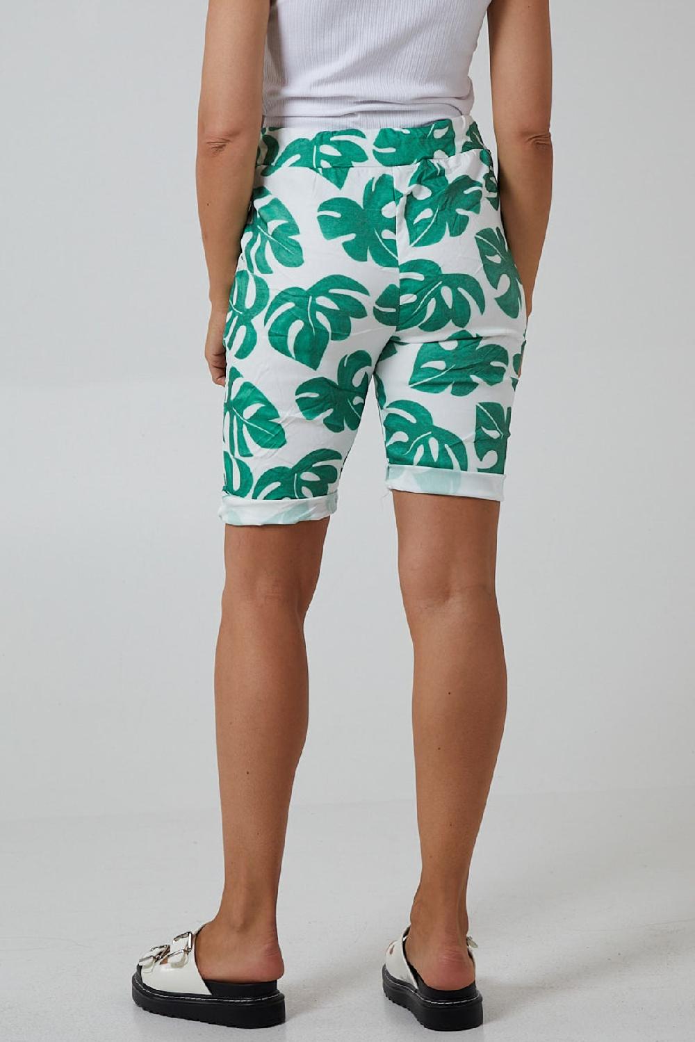 Qed London Monstera Leaf Super Stretch Shorts