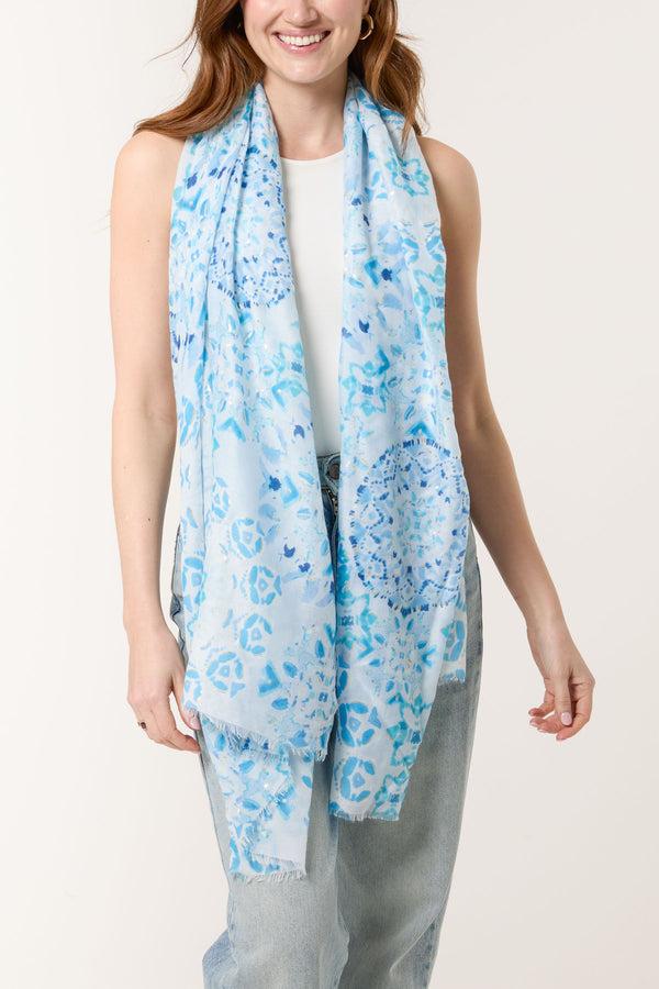 Qed London Mosaic Printed Scarf
