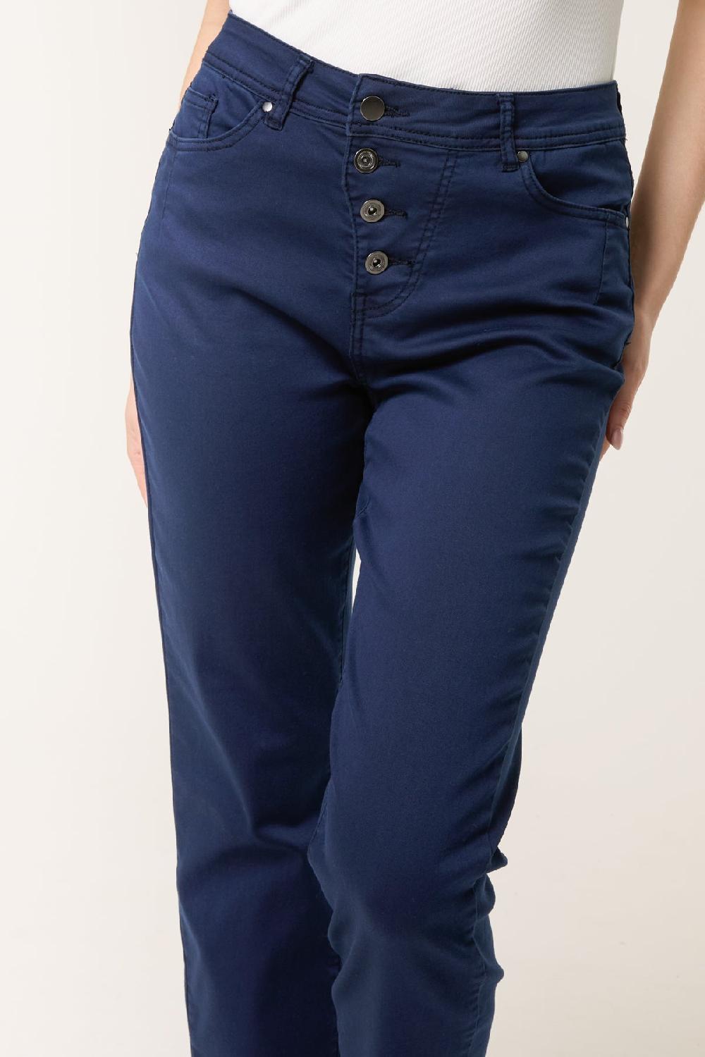 Qed London Multi Button-Front Capri Trouser Jeans