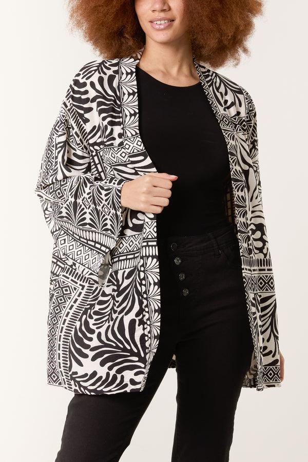 qed london Multi Print Kimono