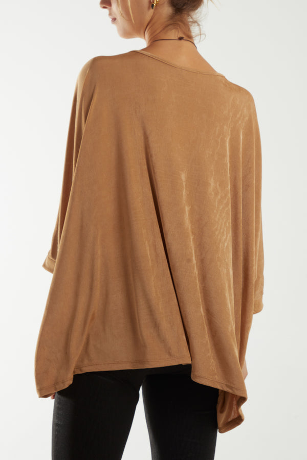Qed London Necklace Batwing Acetate Top