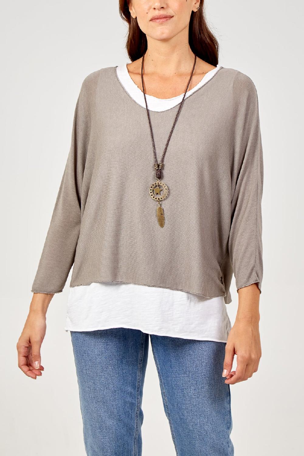Qed London Necklace Double Layer Top