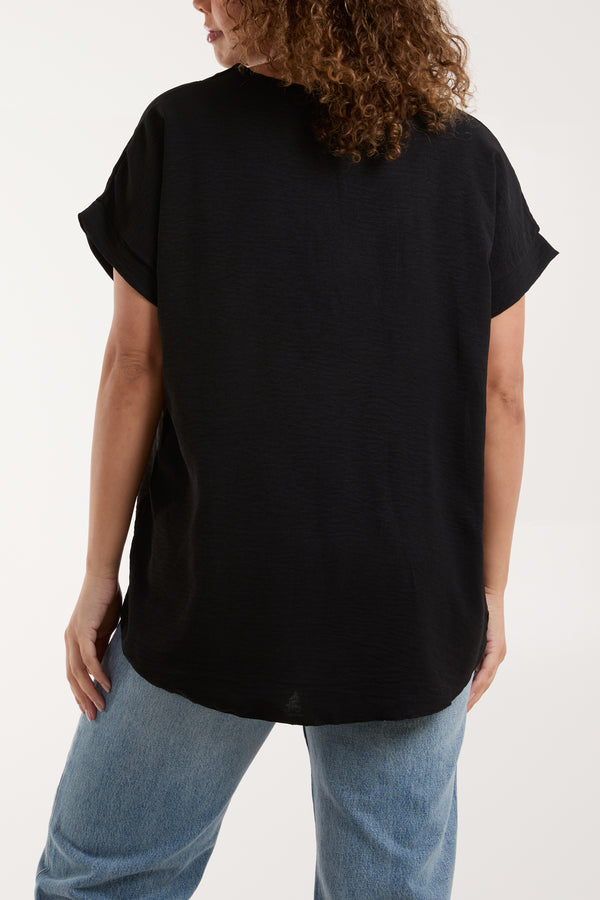 Qed London Necklace V-Neck Crossover Top