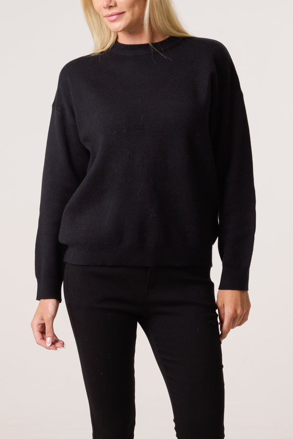 Qed London New York Crew Neck Fine Knit Jumper