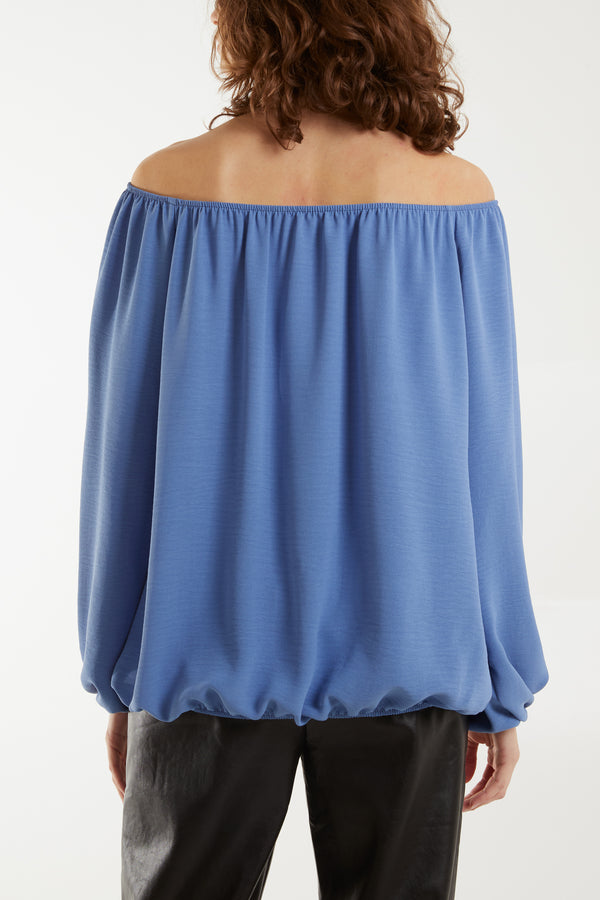 Qed London Off The Shoulder Necklace Top