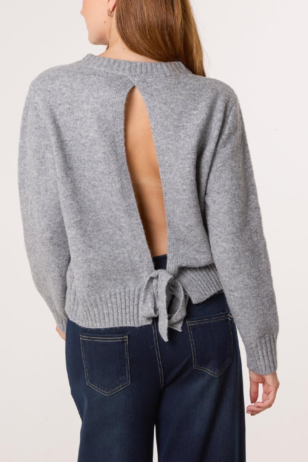 Qed London Open Back Knot Jumper