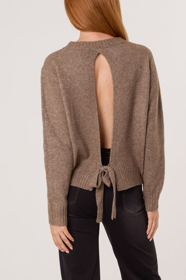 Qed London Open Back Knot Jumper
