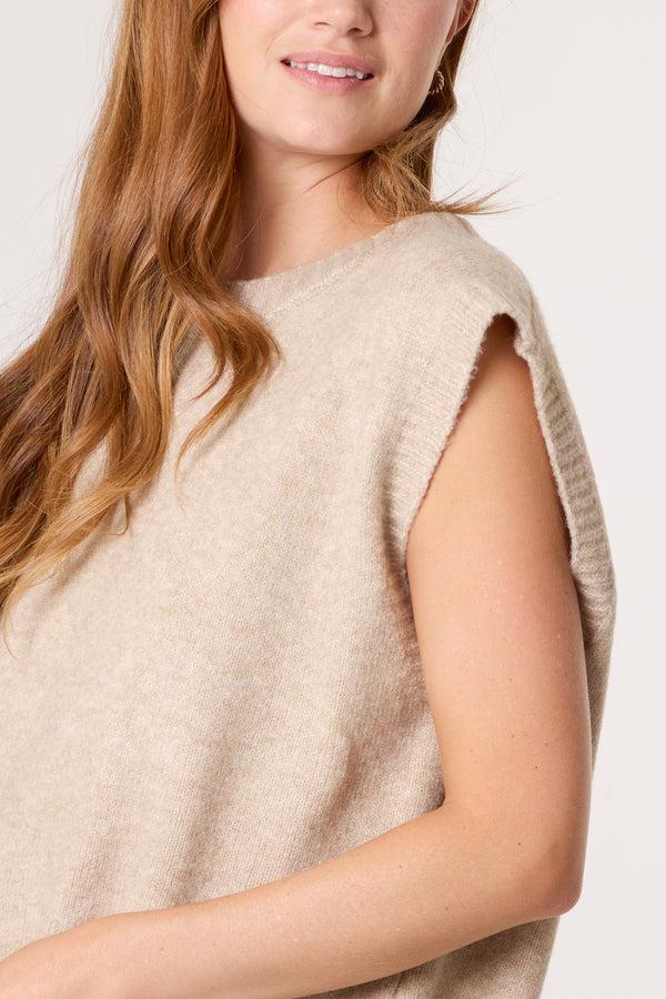 Qed London Open Back Knot Knitted Vest