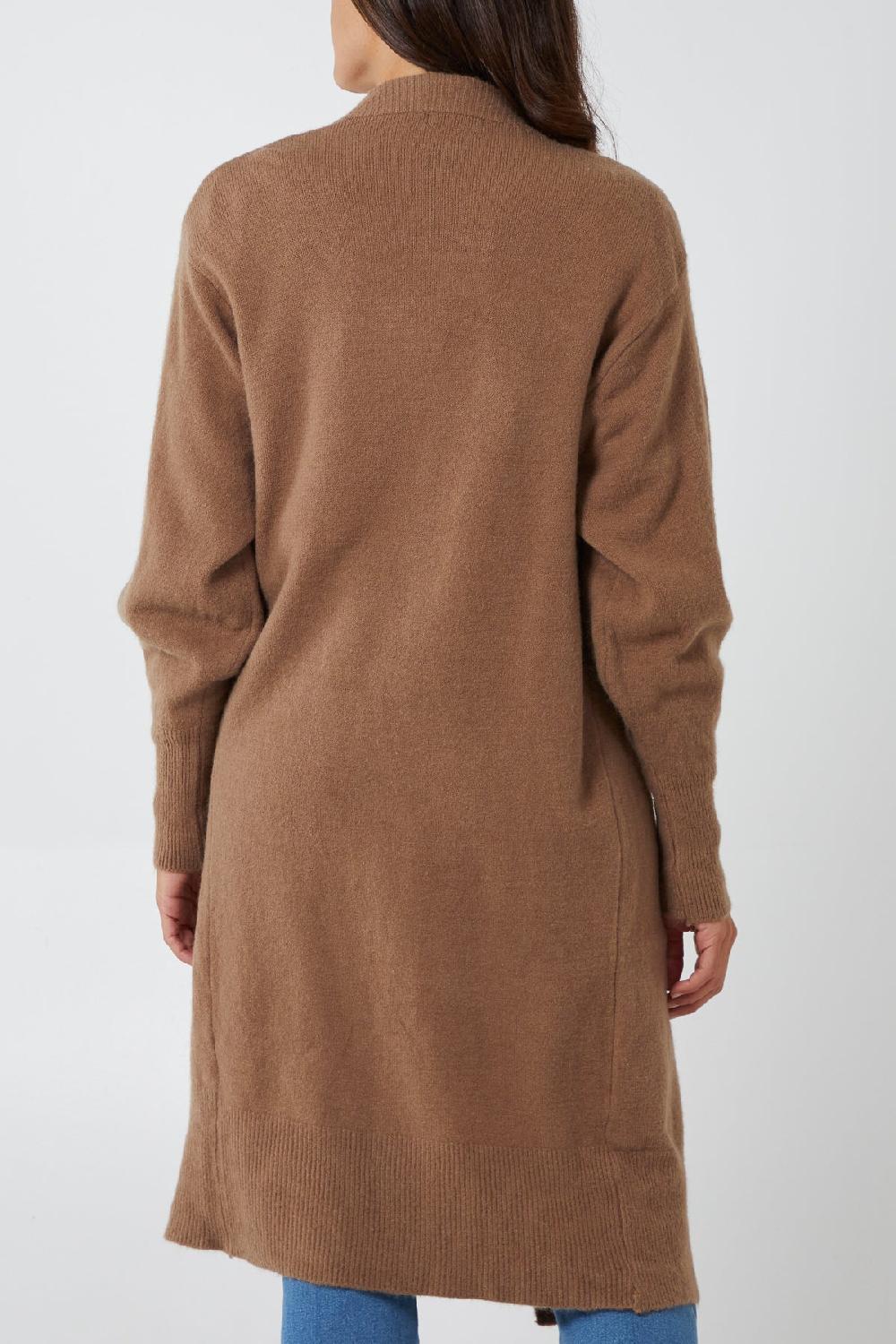 Qed London Open Front Longline Cardigan