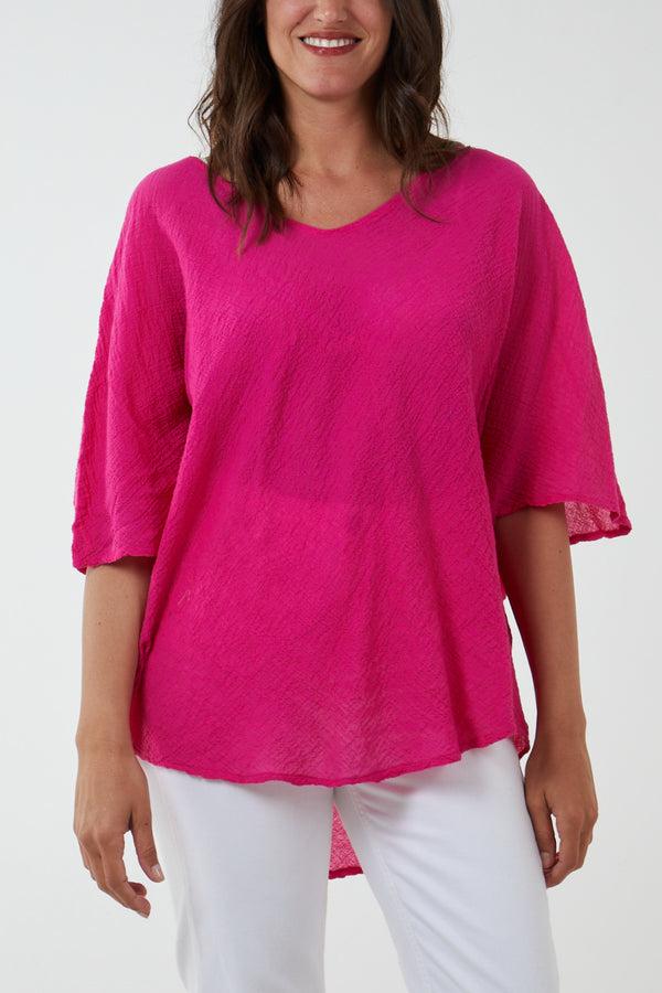Qed London Oversized Cotton Batwing Blouse