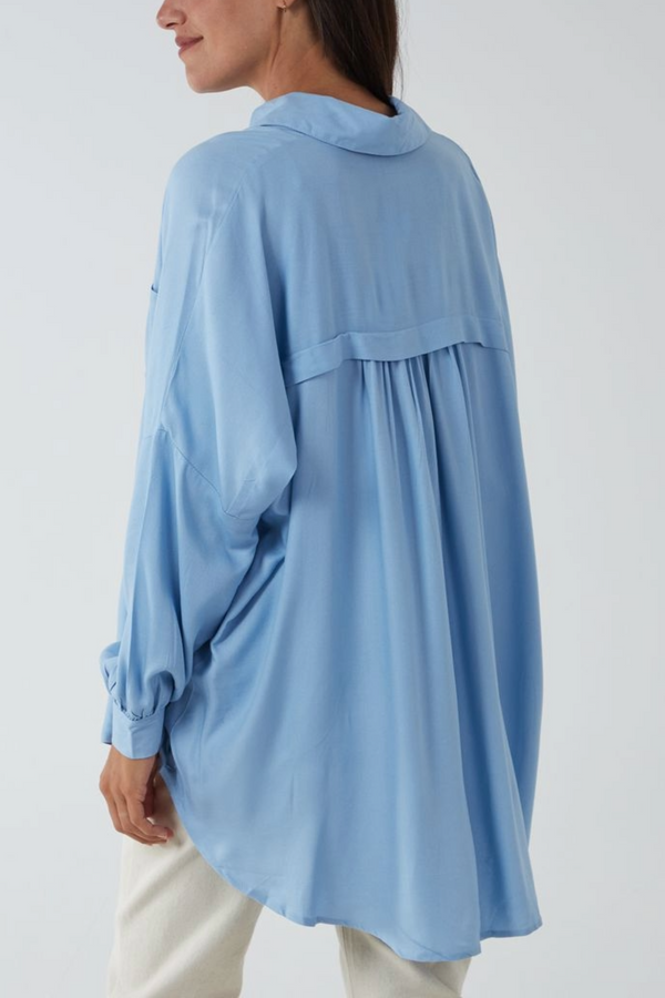 Qed London Oversized High Low Shirt