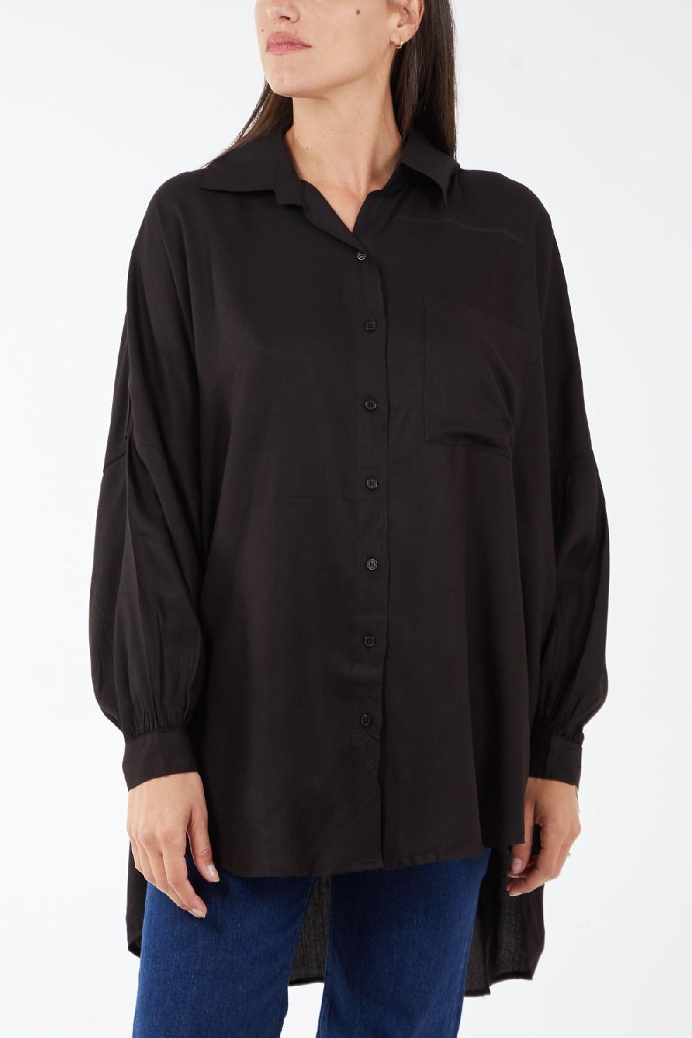 Qed London Oversized High Low Shirt