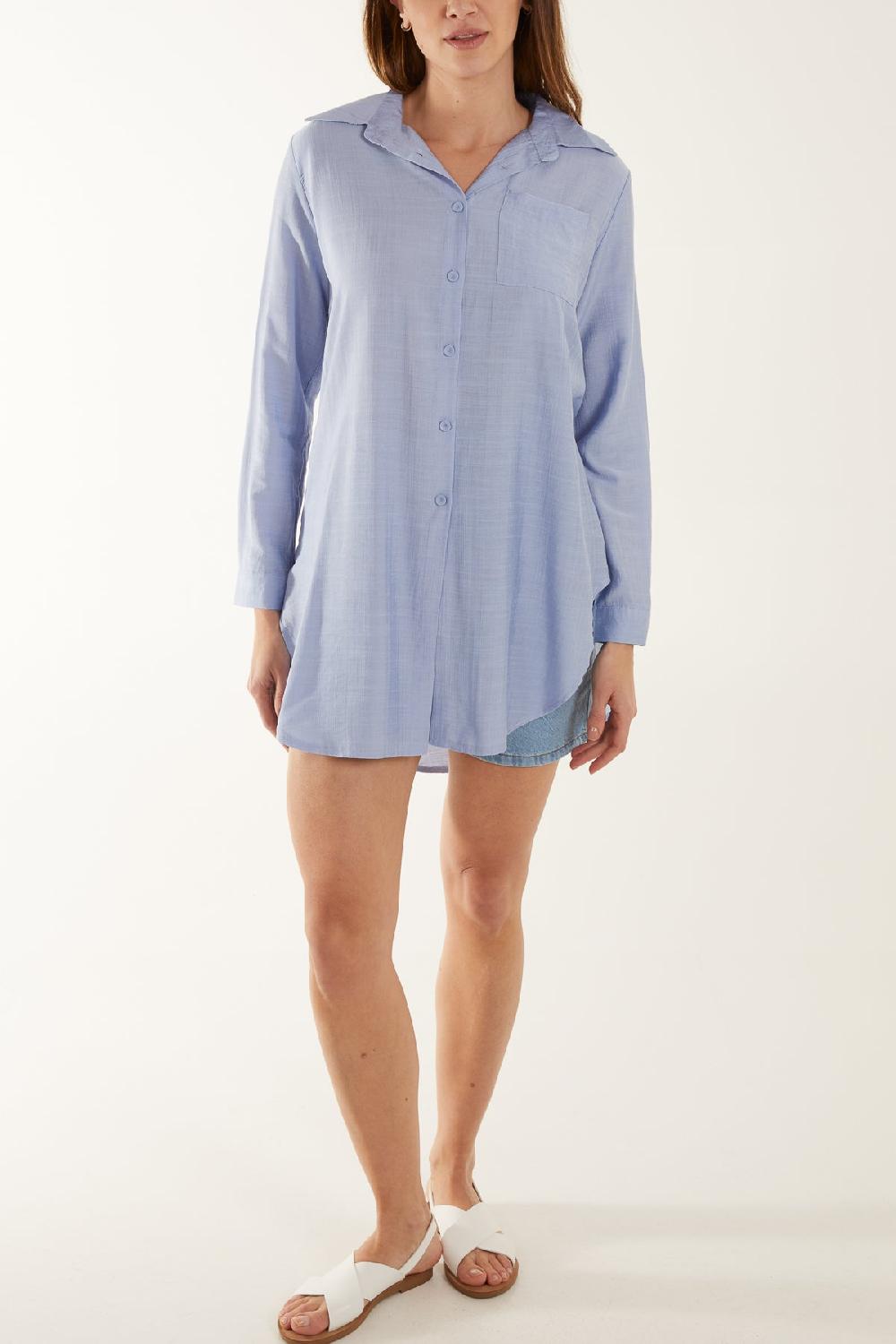 Qed London Oversized Lightweight Pocket Shirt