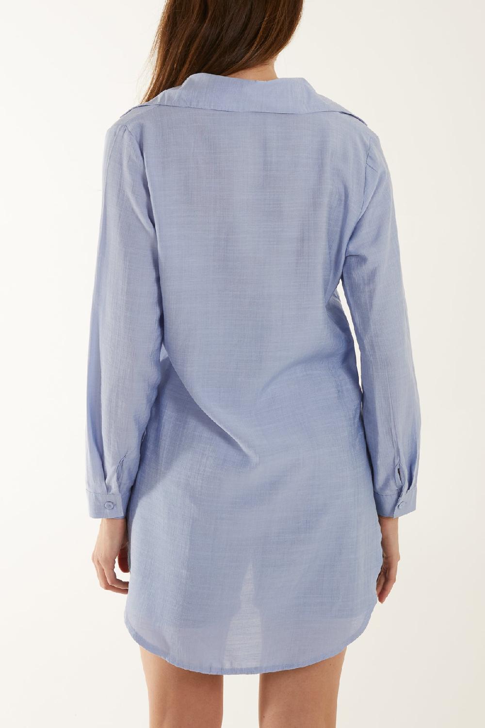 Qed London Oversized Lightweight Pocket Shirt